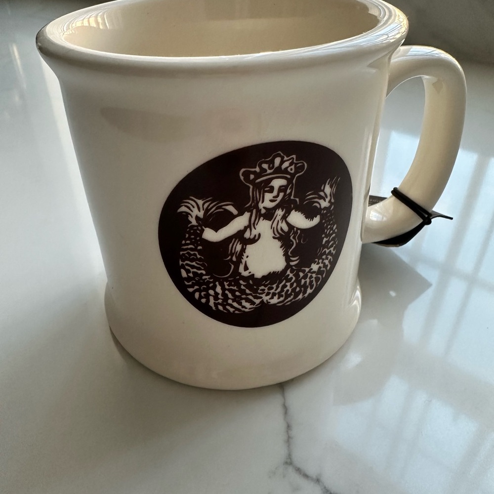 Starbucks Ivory and Dark Brown Mermaid Mug